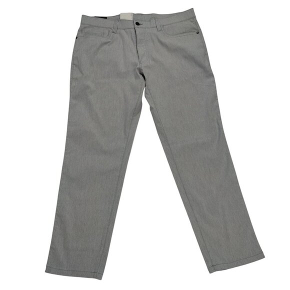 Haggar Men's Slim Fit Straight Leg Pants, 36 x 29, Rayon, Spandex Blend, Grey . - Picture 1 of 8